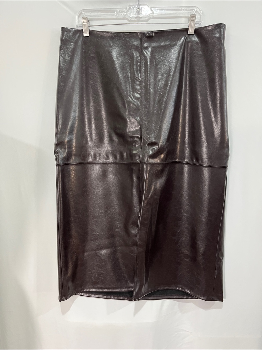 Faux leather skirt